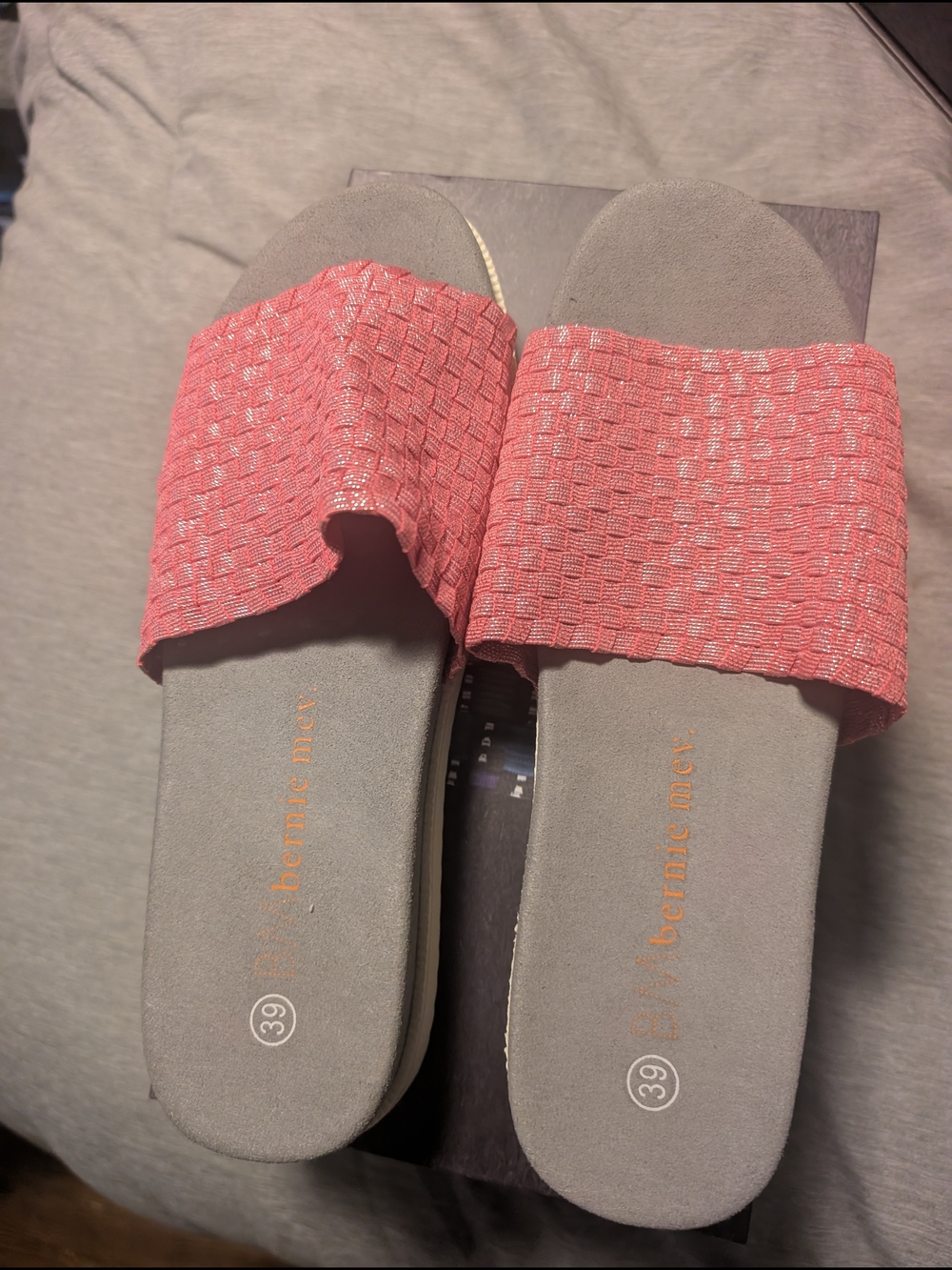 bernie mev. Coral Woven Slide Sandals
